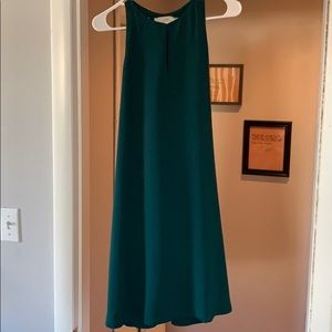 Emerald green shift dress